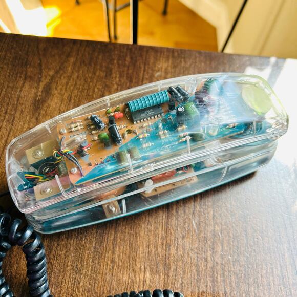 Vintage Conair Transparent Phone Retro 80s 90s Clear Neon Model SW205 - Picture 3 of 11